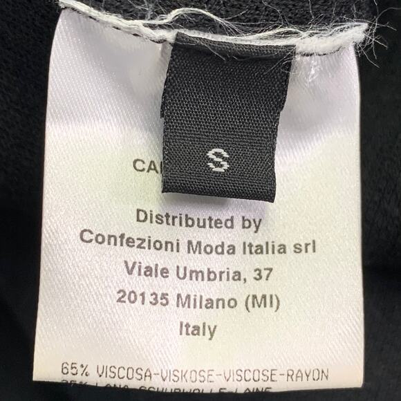 CALVIN KLEIN COLLECTION Size S Black Knit Viscose Virgin Wool T-shirt - Picture 6 of 7